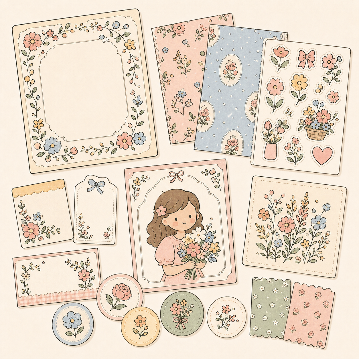 Moldura Floral Delicada